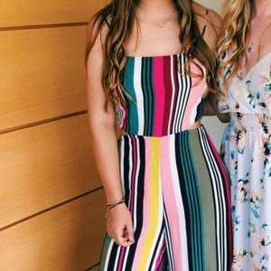 Striped jumpsuit